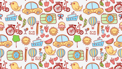 Cartoon travel background element vector material
