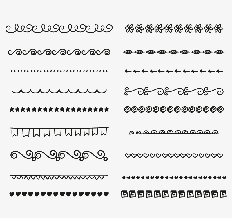 18 models of creative black lace Vector material
