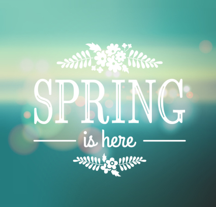 Spring fantasy posters vector material