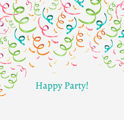 Background color party ribbon vector material