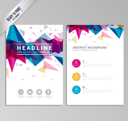 Fashion business brochure vector geometry