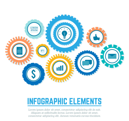 Color Business gear vector material