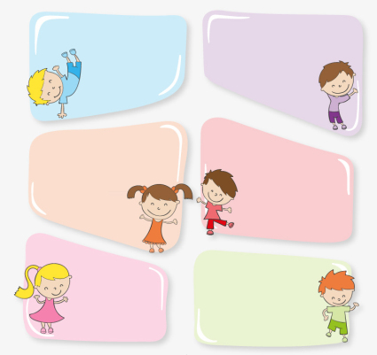 Children 6 decorative note Vector