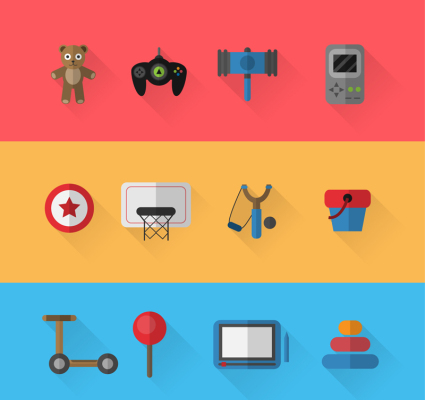 12 exquisite toys vector material