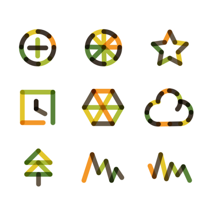 9 Creative spell color icon vector material