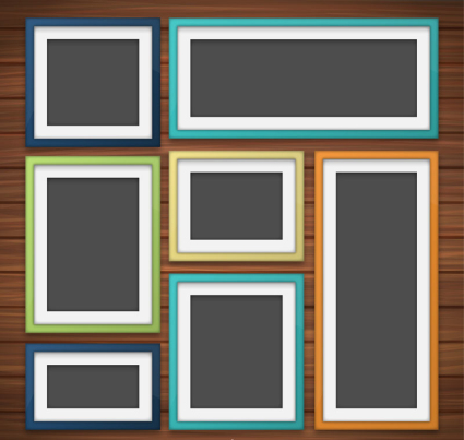 7 color frame vector material