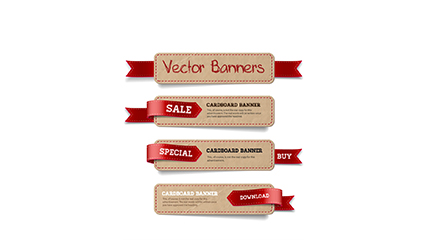 4 creative marketing banner vector material