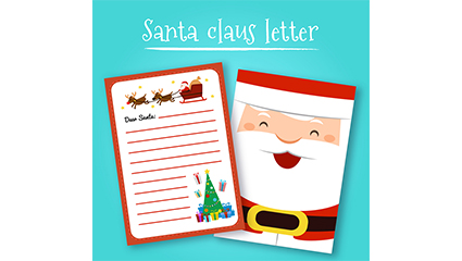Cartoon Santa Claus Stationery vector material