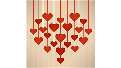 Love Charm red background vector material