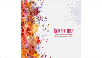 Colorful watercolor ink background vector material