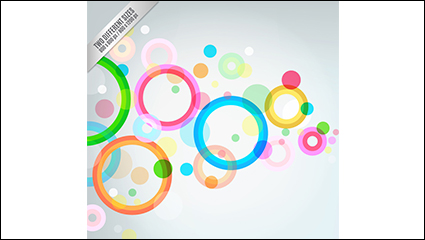 Colorful circle background vector material