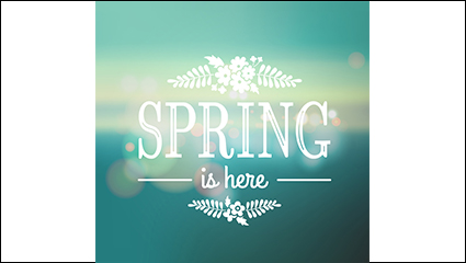 Spring fantasy posters vector material