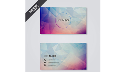 Business cards vector fashion geometry