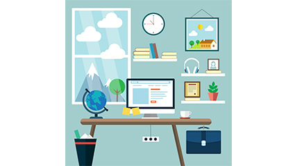 Bright studio illustration vector material