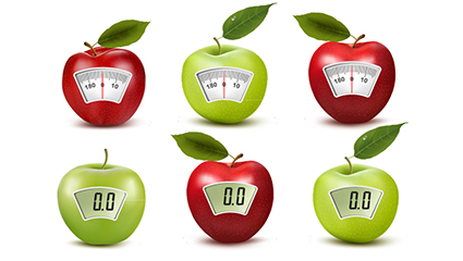 8 Creative Apple electronic scales vector material