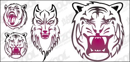 Head of animal totem vector material