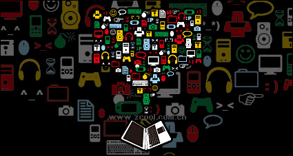 Application entertainment notebook Vector material