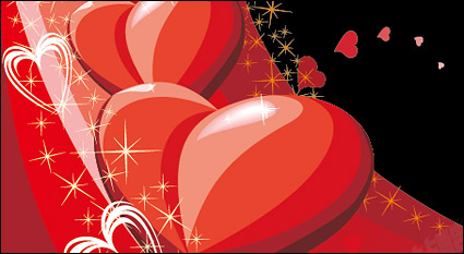 Three-dimensional heart-shaped vector material