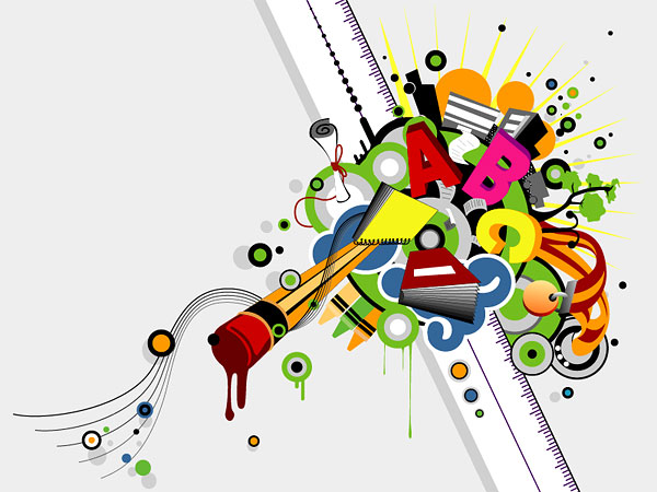 School Theme Vector material