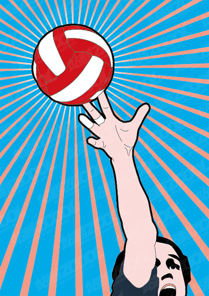 Volleyball vector material