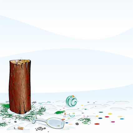 Wood, glass, cup vector 