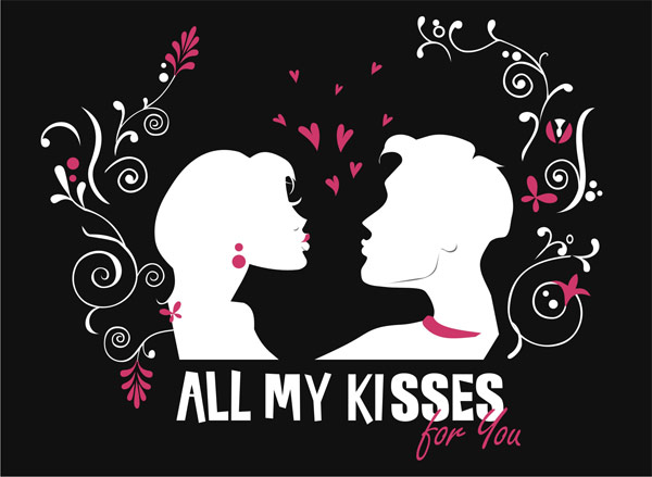  kiss, Valentine's Day Vector 