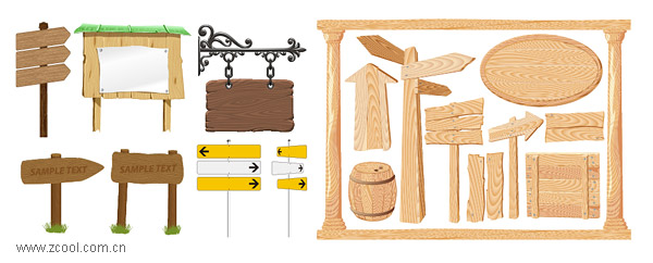 Vector signs and bulletin board material