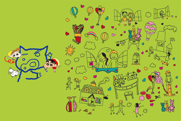 Cute cartoon vector material