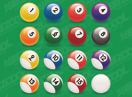 Billiard ball number vector material