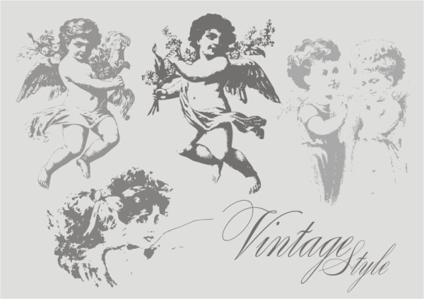 Vintage Angel Vector