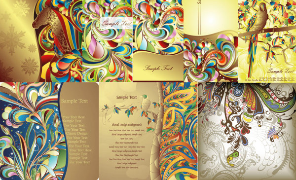 Animals and tidal pattern vectors
