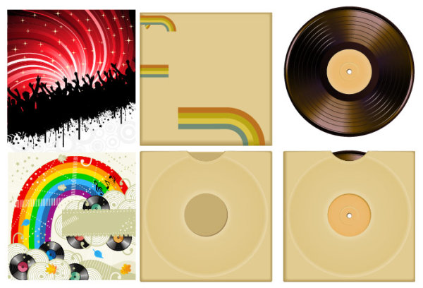 Music theme vector material
