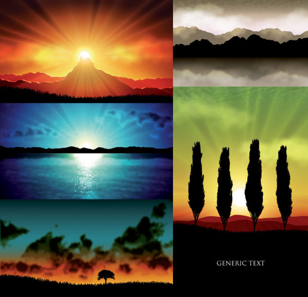 5 Vector realistic scenery