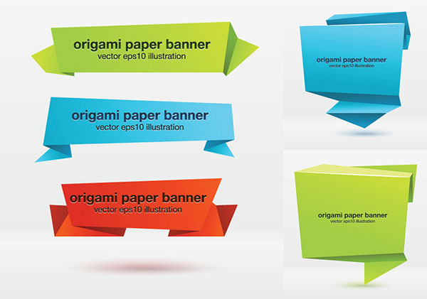 Banner origami effect
