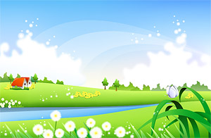 countryside scenery Vector 