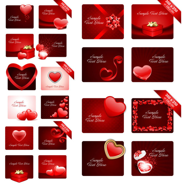 Valentine's Day romantic elements - Vector
