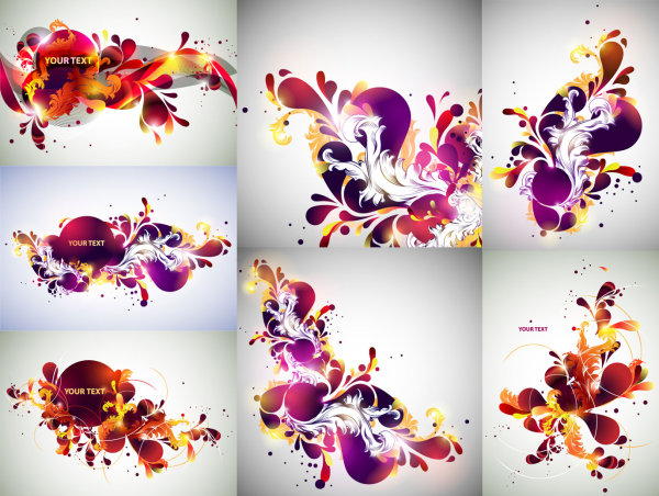 Teardrop-shaped trend pattern vector material