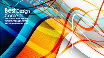 Colorful striped background Vector -4