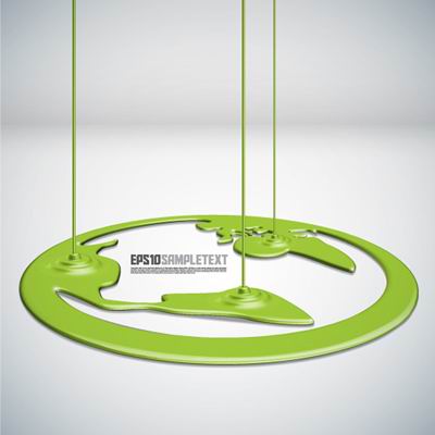 Paint drip shape design background vector material -4