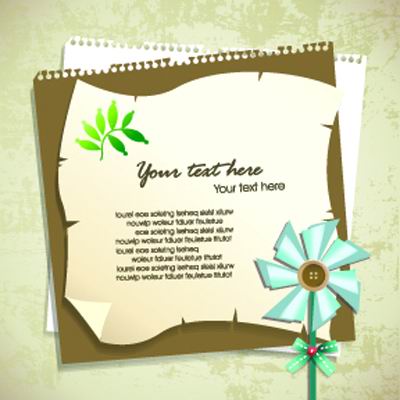 Elegant design elements of collage vector background material -3