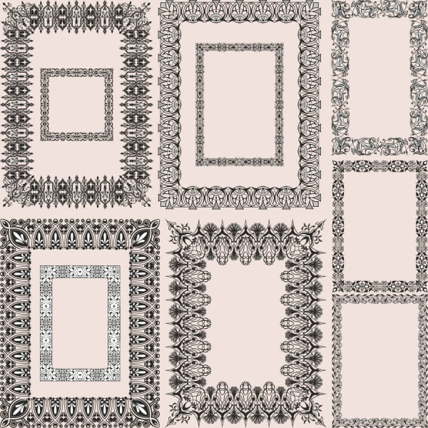 European pattern frame 01 - Vector