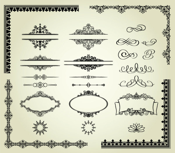 European lace pattern 03 - vector