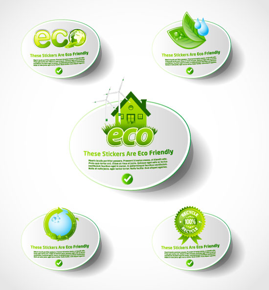 Environmentally friendly low-carbon living icon vector material -1