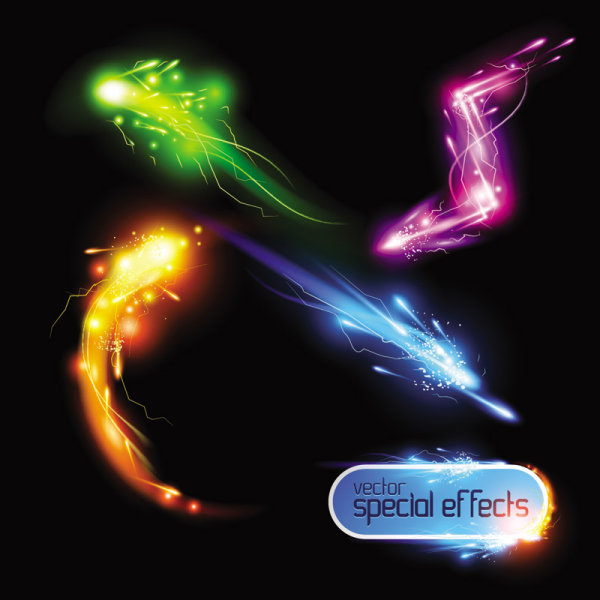 Gorgeous bright light effects 01 - Vector