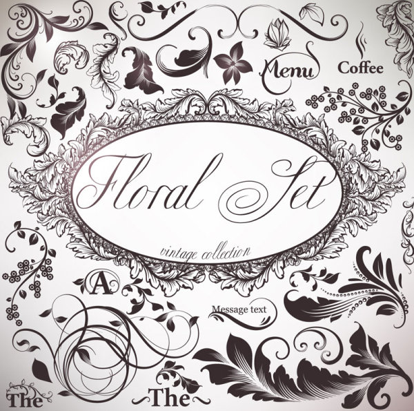 Ornate patterns 05-- vector material