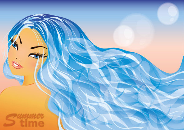 Line Beauty 04 - vector material