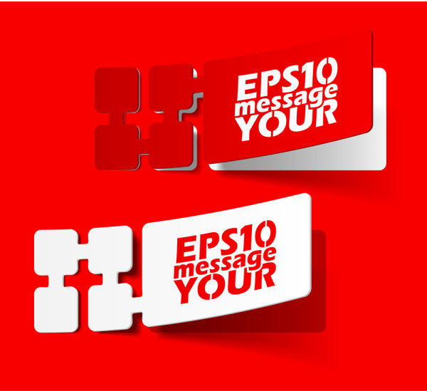 Red and white with notes 02 - vector material