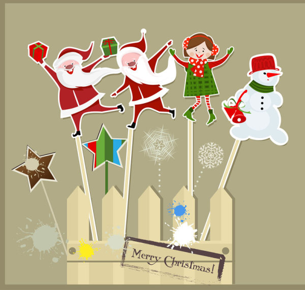 Cartoon Santa Claus 03. - Vector material