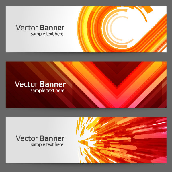 The gorgeous strip card 01 - vector material