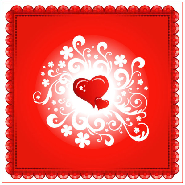 Valentine's Day cordate cards Vector -05